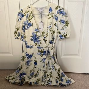 & Other Stories linen wrap mini dress Size 6 NWT